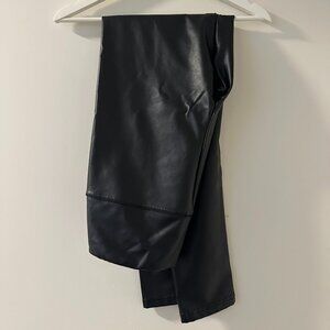 Ardene Black Fleece Lined Faux Leather Pants